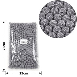 Набір намистин ожина 10мм 700шт 250г сірий (30444)