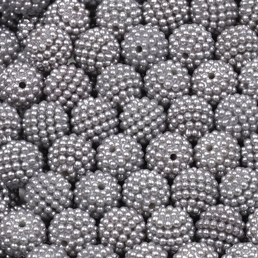 Набір намистин ожина 12мм 375шт 250г сірий (30445) 2
