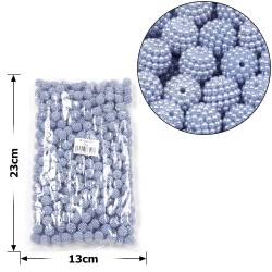 Набір намистин ожина 12мм 375шт 250г блакитний (30451)