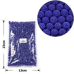 Набір намистин ожина 10мм 700шт 250г синій (30454)