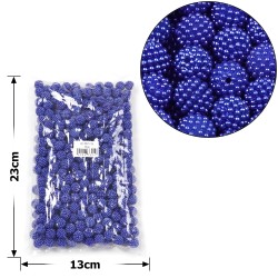 Набір намистин ожина 12мм 375шт 250г синій (30455)