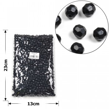 Набір гранованих намистин 8мм 900шт 250г чорний (30456)