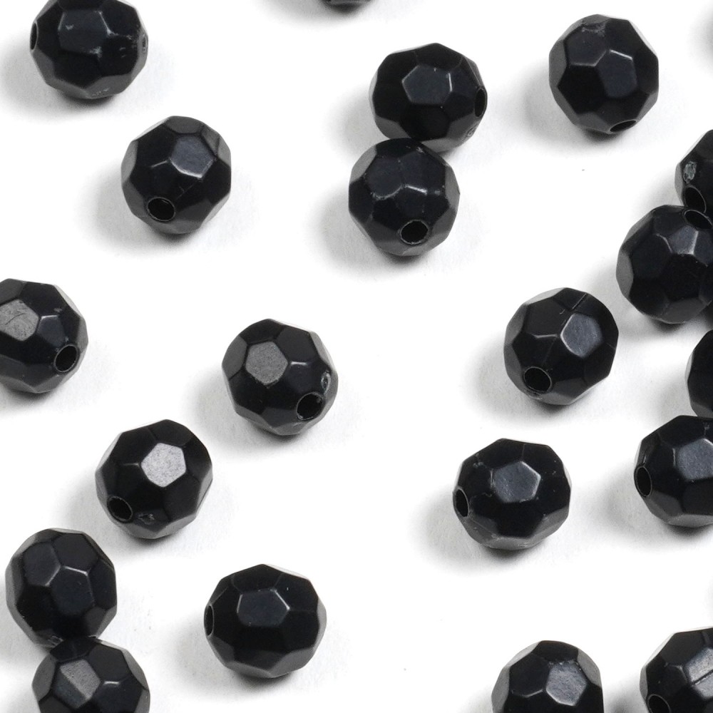 Набор граненых бусин 8мм 900шт 250г черный (30456) 2