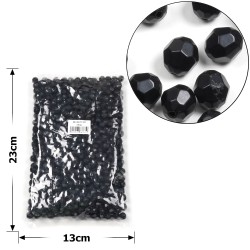 Набор граненых бусин 10мм 500шт 250г черный (30457)