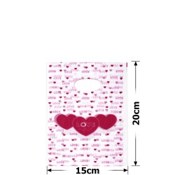 Набір подарункових целофанових пакетів 20мкм 15x20см (10536)
