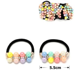 Набір резинок для волосся з різнокольоровими намистинами (12178)