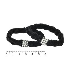 Набір велюрових резинок для волосся зі стразами (1246)