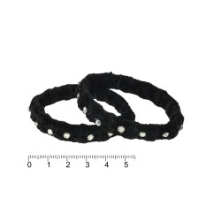 Набір велюрових резинок для волосся зі стразами (1247)