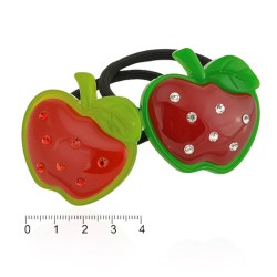 Набір резинок для волосся із пластиковою прикрасою Яблуко (1286)