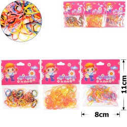 Набір силіконових резинок-тропіканок для афрокосичок тонка нарізка (1312)