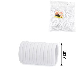 Набор резинок для волос из микрофибры Калуш 7см белый (13966)