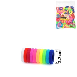 Набір резинок для волосся із мікрофібри Калуш 2.7см кольоровий яскравий (14443)