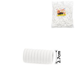 Набір резинок для волосся з мікрофібри Калуш 2.7см білий (14446)