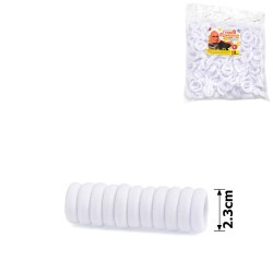 Набір резинок для волосся з мікрофібри Калуш 2.3см білий (14475)