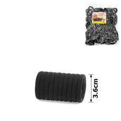 Набір резинок для волосся з мікрофібри Калуш 3.6см чорний (14562)