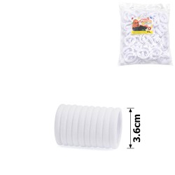 Набір резинок для волосся з мікрофібри Калуш 3.6см білий (14563)