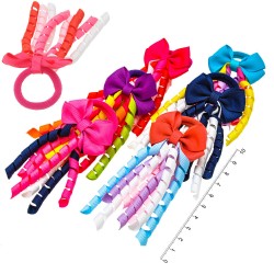 (02-14594) Набор резинок-бантов для волос с рюшиками