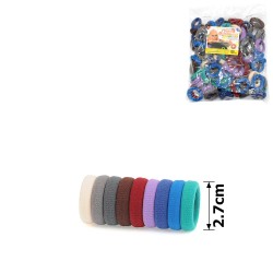 Набір резинок для волосся з мікрофібри Калуш 2.7см темно-пастельний (14702)