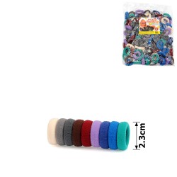 Набір резинок для волосся з мікрофібри Калуш 2.3см темно-пастельний (14703)