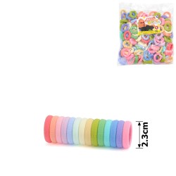 Набір резинок для волосся з мікрофібри Калуш 2.3см пастельний (14891)