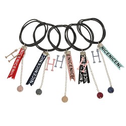 Набір резинок для волосся зі стрічкою (14844)