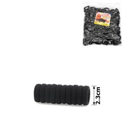Набор резинок для волос из микрофибры Калуш 2.3см черный (15234)