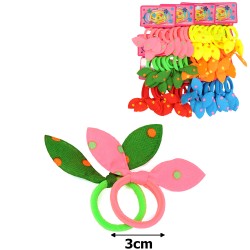 Набір резинок для волосся солоха з принтом горошок (15299)