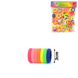 Набір резинок для волосся з мікрофібри (12-15308) кольоровий