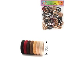 Набір резинок для волосся з мікрофібри (12-15310) коричневий