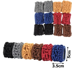 Набір резинок для волосся з мікрофібри жатих широких (15314)