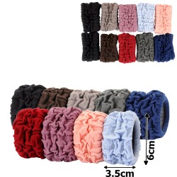 Набір резинок для волосся з мікрофібри жатих широких (15320)