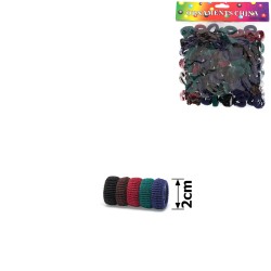 Набір махрових резинок для волосся темно-кольоровий (15710)