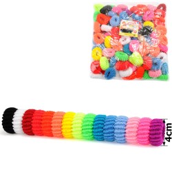 Набор больших махровых резинок для волос Калуш 4см (3097) цветной яркий