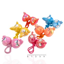 Набір тонких дитячих резинок для волосся з пташкою (6447)