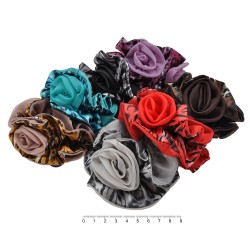 Набір шифонових резинок для волосся з квітками (6905)