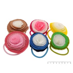 Набір тонких гумок для волосся з бантиком (7347)