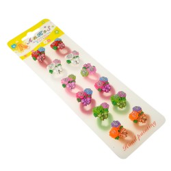 Набір дитячих резинок для волосся Букет квітів (747)