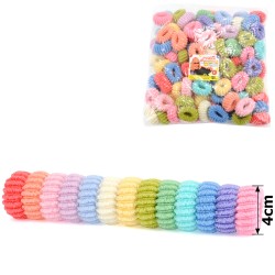 Набір великих махрових резинок для волосся Калуш 4см (8130) пастельний