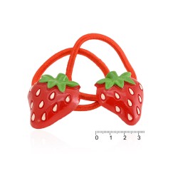 Набор детских тонких резинок для волос Клубника (829)