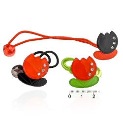 Набір дитячих резинок для волосся із пластиковою квіткою (983)