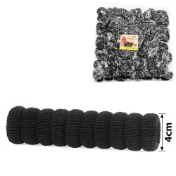 Набор больших махровых резинок для волос Калуш 4см (9995) черный