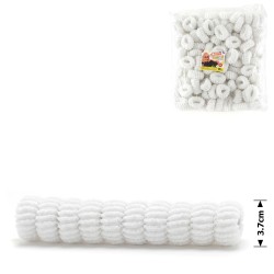 Набір великих махрових резинок для волосся Калуш 4см (10644) білий