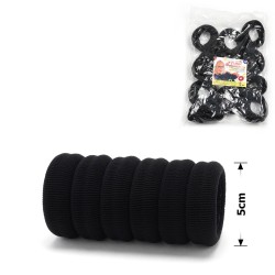 Набір резинок для волосся з мікрофібри Калуш 5см чорний (23861)