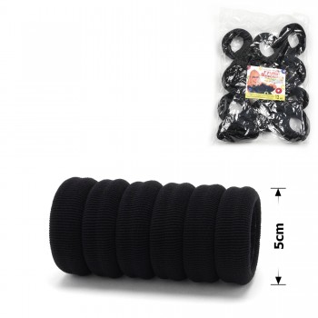 Набір резинок для волосся з мікрофібри Калуш 5см чорний (23861)