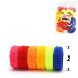 Набір резинок для волосся із мікрофібри Калуш 5см кольоровий яскравий (24277)