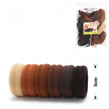 Набор резинок для волос из микрофибры Калуш 5см коричневый (24337)
