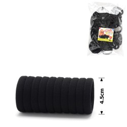 Набор резинок для волос из микрофибры Калуш 4.5см черный (24338)