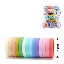Набір резинок для волосся з мікрофібри Калуш 4.5см пастельний (24599)