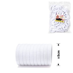 Набор резинок для волос из микрофибры Калуш 4.5см белый (27984)
