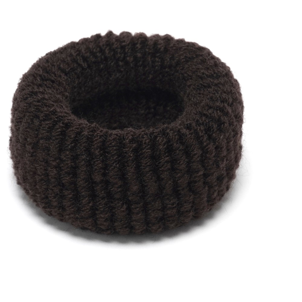 Набір великих махрових резинок для волосся Калуш 6см (28288) коричневий 2